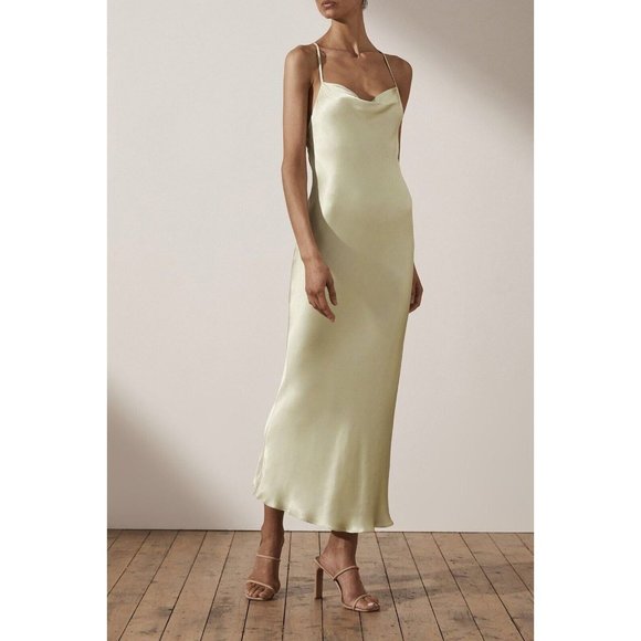 Shona Joy Dresses & Skirts - Shona Joy Cowl Back Bias Midi Dress Melon